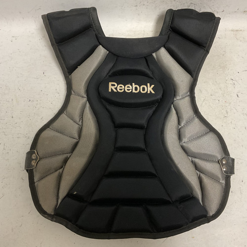 Vist Large View of Product Image Which is Used Reebok SR Catchers Chest Protector Black Adult