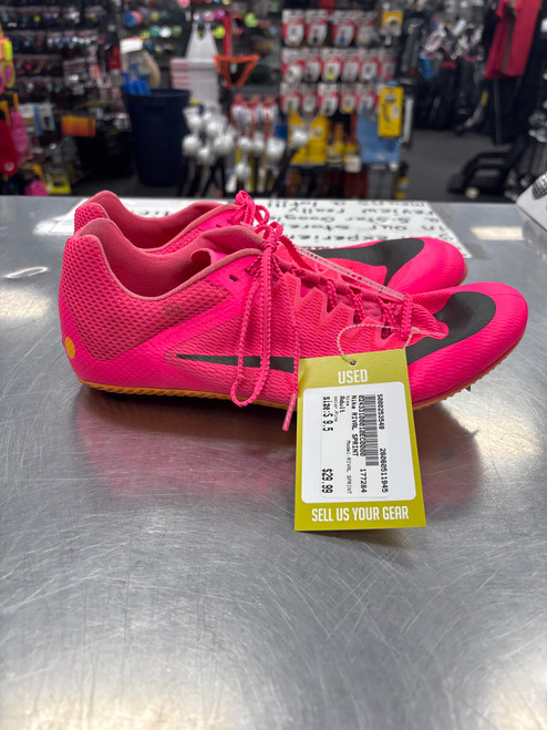 Vist Large View of Product Image Which is Used Nike RIVAL SPRINT Track & Field Cleats Adult Pink Senior 9.5
