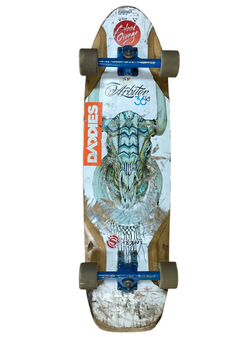 Vist Large View of Product Image Which is Used ARBITER Complete Skateboard White Regular