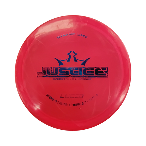 Vist Large View of Product Image Which is Used Dynamic Discs JUSTICE LUCID Disc Golf Mid Range Red 176g