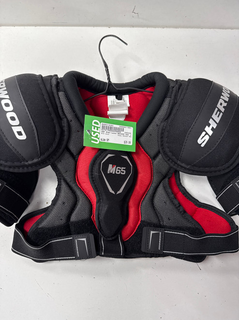 Vist Large View of Product Image Which is Used Sher-wood REKKER M65 Junior Shoulder Pads SM