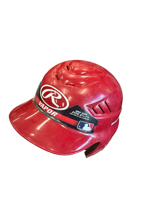 Vist Large View of Product Image Which is Used Rawlings BATTING HELMET Batting Helmet No Mask Red S/M