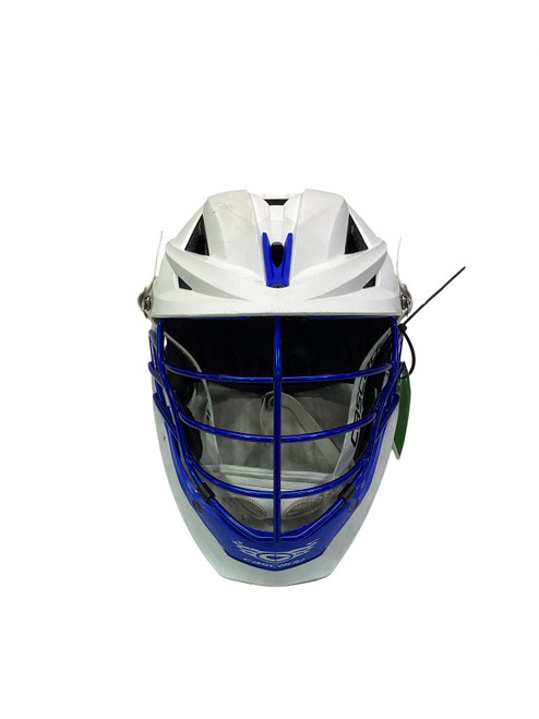 Vist Large View of Product Image Which is Used Cascade XRS 2023 WHITE/BLUE Lacrosse Helmet White SM