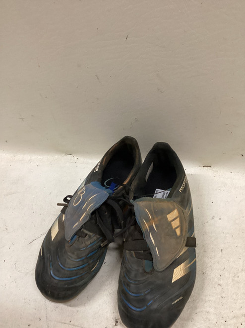 Vist Large View of Product Image Which is Used Adidas Soccer Cleats Black And Carolina Blue Junior 01