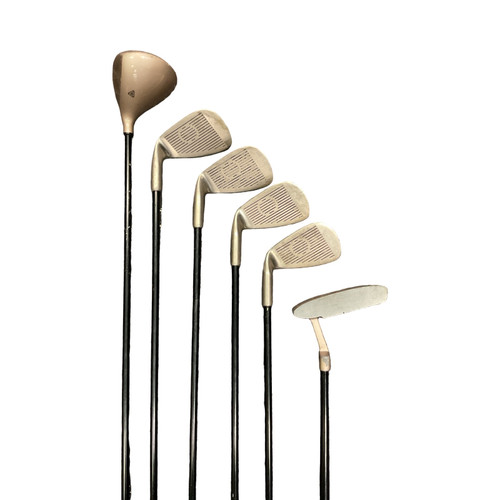 Vist Large View of Product Image Which is Used, La Jolla MODEL 120 OversizedJUNIOR, Jr Package Set RH, Black, 6 Piece, Putter, 3-9/PW, 1/3 Wood, Super Flex Graphite Shaft