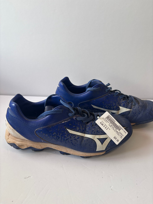Vist Large View of Product Image Which is Used Mizuno 9 SPIKE CLASSIC LOW BB/SB Cleats Royal Blue Senior 8.5