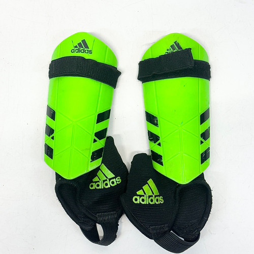 Vist Large View of Product Image Which is Used Adidas Soccer Shin Guards Junior Neon Green SM