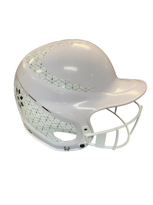 Vist Large View of Product Image Which is Used RIP-IT HELMET W CAGE WHITE Batting Helmet w/Mask White S/M