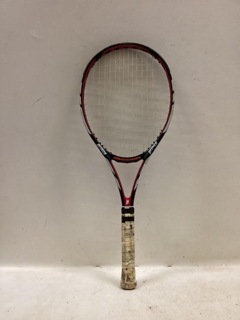 Vist Large View of Product Image Which is Used Prince WARRIOR 100L ESP Adult Tennis Racquet Black 4 3/8"