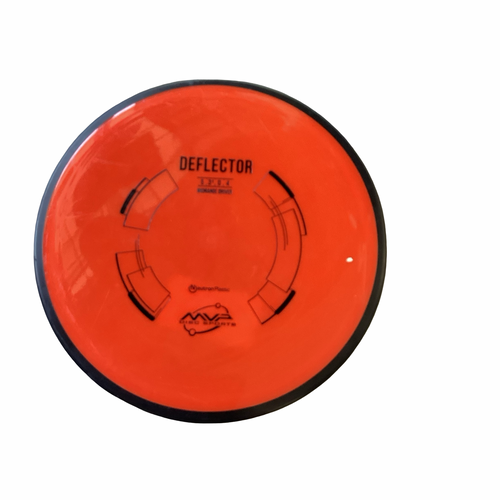 Vist Large View of Product Image Which is Used MVP DEFLECTOR Disc Golf Mid Range Red