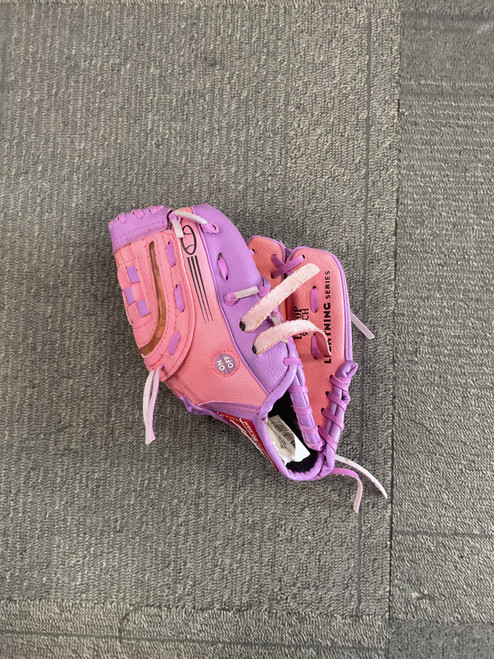 Vist Large View of Product Image Which is Used Rawlings GIRLS GLOVE BB/SB Glove T-ball Pink 6"