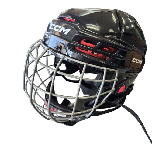Vist Large View of Product Image Which is Used CCM TACKS 70 HHC MED Helmet Cage Combo Black MD