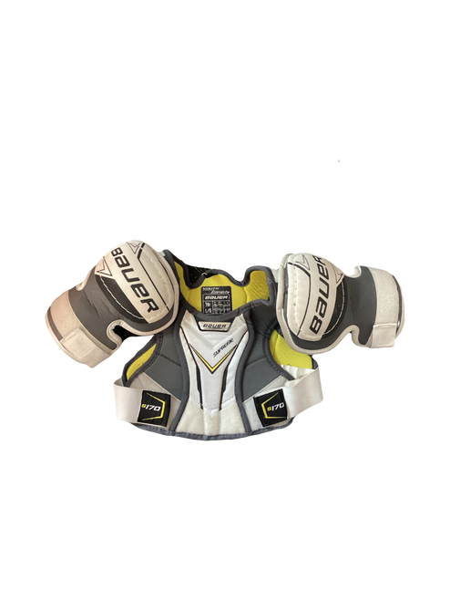 Vist Large View of Product Image Which is Used Bauer SUPREME S170 Youth Shoulder Pads LG
