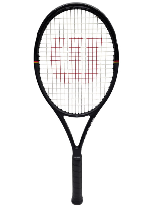 Vist Large View of Product Image Which is Used Wilson Pro Staff Classic Team Adult Tennis Racquet Black 4 1/4"