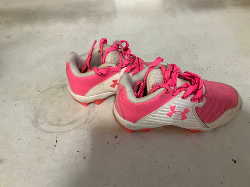 Vist Large View of Product Image Which is Used Under Armour 11 BB CLEATS BB/SB Cleats Pink Youth 11.0