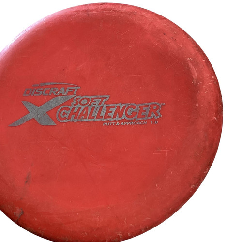 Vist Large View of Product Image Which is Used Discraft X SOFT CHALLENGER Disc Golf Putter Red