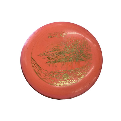 Vist Large View of Product Image Which is Used DGA SQUALL Disc Golf Mid Range Orange