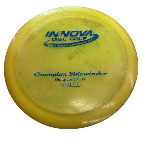 Vist Large View of Product Image Which is Used Innova CHAMPION SIDEWINDER Disc Golf Driver Yellow