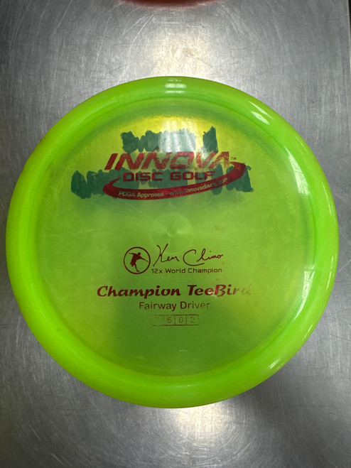Vist Large View of Product Image Which is Used Innova CHAMPION TEE BIRD Disc Golf Driver Optic Yellow