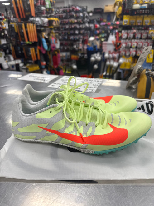 Vist Large View of Product Image Which is Used Nike NIKE ZOOM RIVAL S 9 Track & Field Cleats Adult Yellow Senior 12