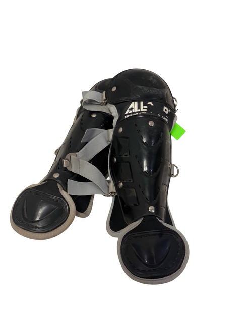 Vist Large View of Product Image Which is Used All-Star FUTURE STAR SERIES Catchers Leg Guards Black T-Ball