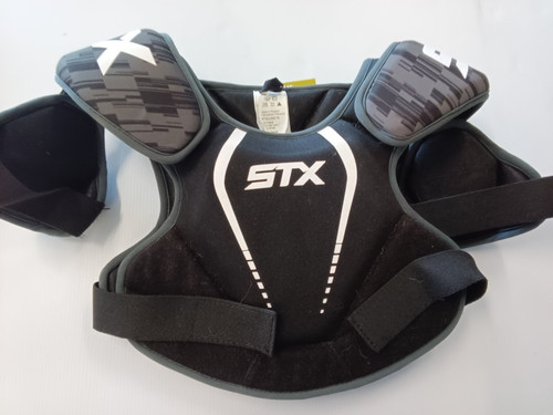 Vist Large View of Product Image Which is Used STX Lacrosse Shoulder Pads Black MD