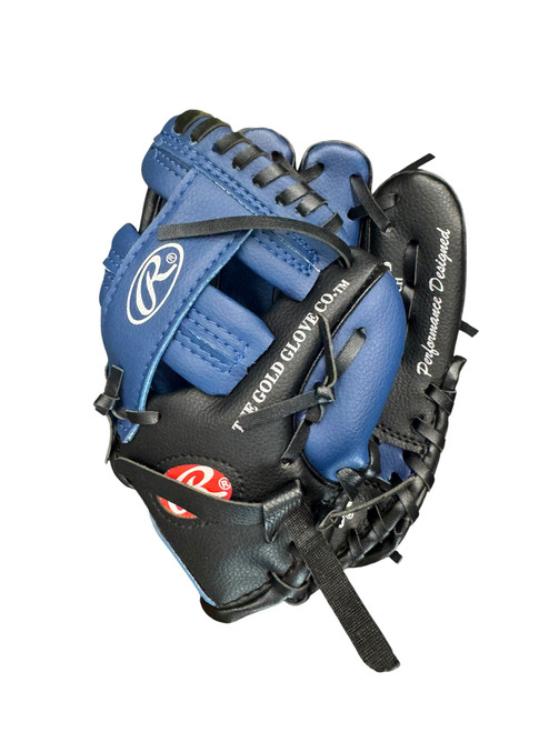 Vist Large View of Product Image Which is Used Rawlings PL9CB BB/SB Glove RH Throw Navy Blue 9"