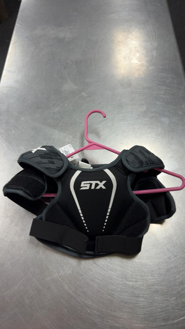 Vist Large View of Product Image Which is Used STX SHOLDER PADS Lacrosse Shoulder Pads Black XXS
