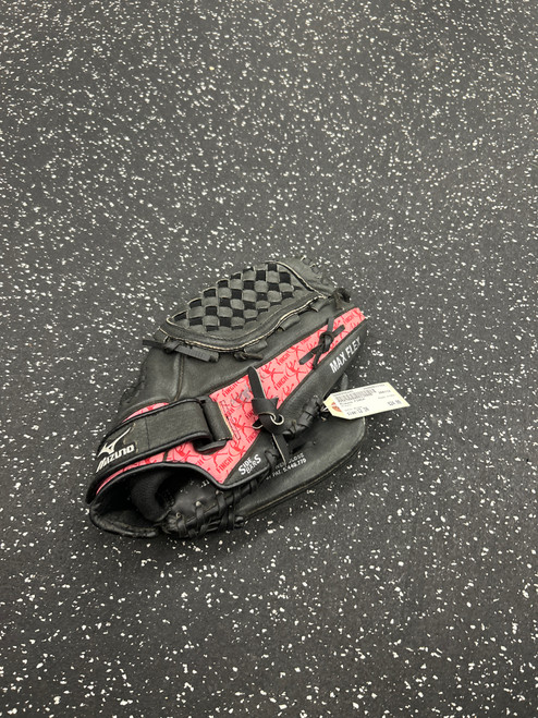 Vist Large View of Product Image Which is Used Mizuno FINCH BB/SB Glove RH Throw Black 12"