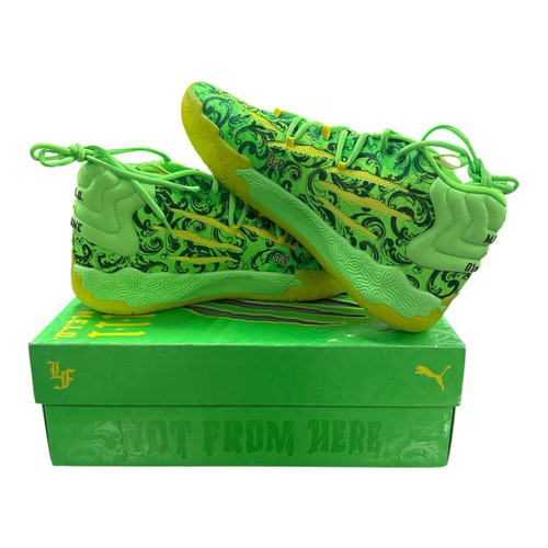Vist Large View of Product Image Which is Used Puma Basketball Shoes M Green Senior 12