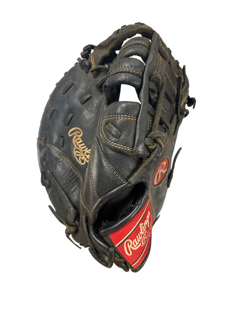 Vist Large View of Product Image Which is Used Rawlings RENEGADE BB/SB First Base RH Throw Black 11 1/2"