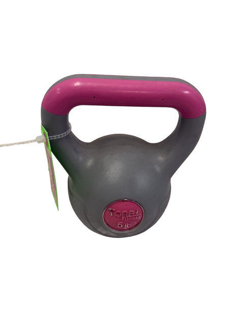 Vist Large View of Product Image Which is Used Tone Fitness Kettlebell Pink 5 lb