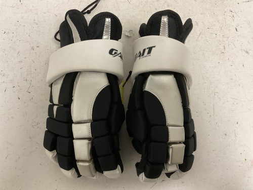 Vist Large View of Product Image Which is Used Gait LAX GLOVES Lacrosse Gloves Mens Black And Grey LG
