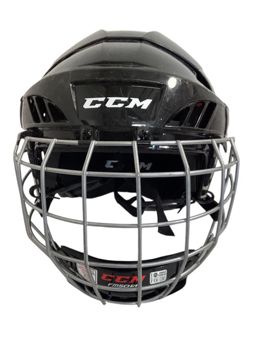 Vist Large View of Product Image Which is Used CCM FM50S Helmet Cage Combo Black