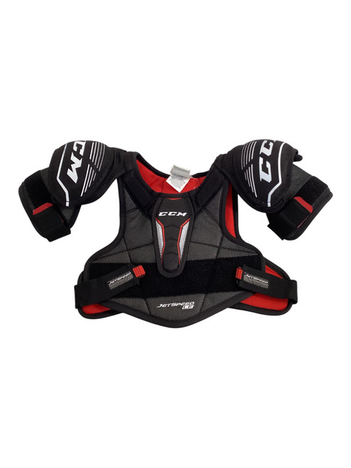 Vist Large View of Product Image Which is Used CCM JETSPEED Junior Shoulder Pads 