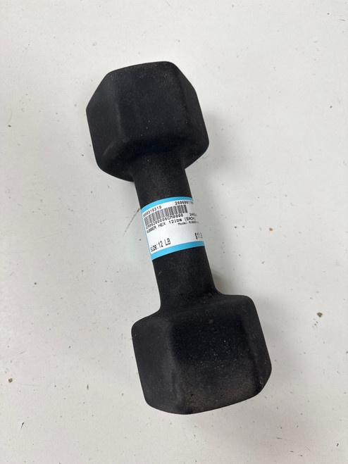 Vist Large View of Product Image Which is Used RUBBER HEX Hex Dumbbell (Each) 12 lb