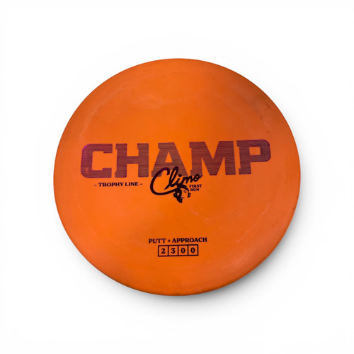 Vist Large View of Product Image Which is Used CLINO CHAMP Disc Golf Putter Orange