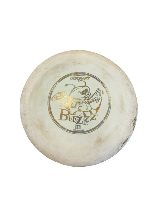 Vist Large View of Product Image Which is Used Discraft BUZZZ Disc Golf Mid Range White