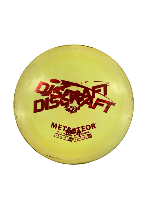 Vist Large View of Product Image Which is Used Discraft METEOR Disc Golf Mid Range Yellow