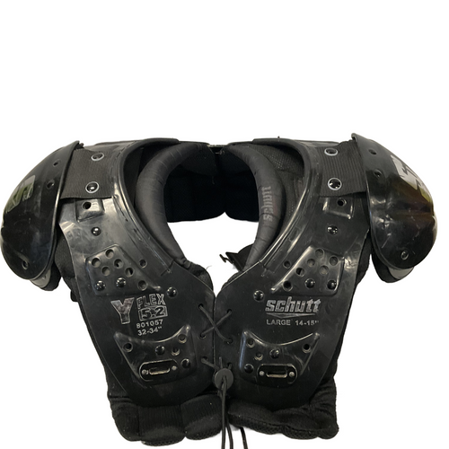 Vist Large View of Product Image Which is Used Schutt Y FLEX 5.2 FB Shoulder Pads Black LG