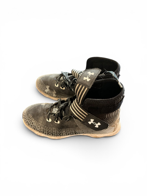 Vist Large View of Product Image Which is Used Under Armour Adult FB Cleats Black Senior 5.5