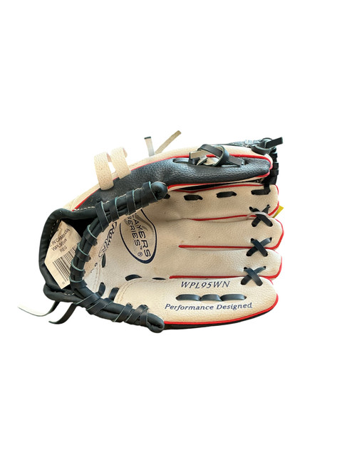 Vist Large View of Product Image Which is Used Rawlings WPL95WN BB/SB Glove RH Throw Black 10"