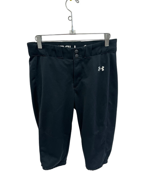 Vist Large View of Product Image Which is Used Under Armour Girls Large Black Softball Pants Knickers