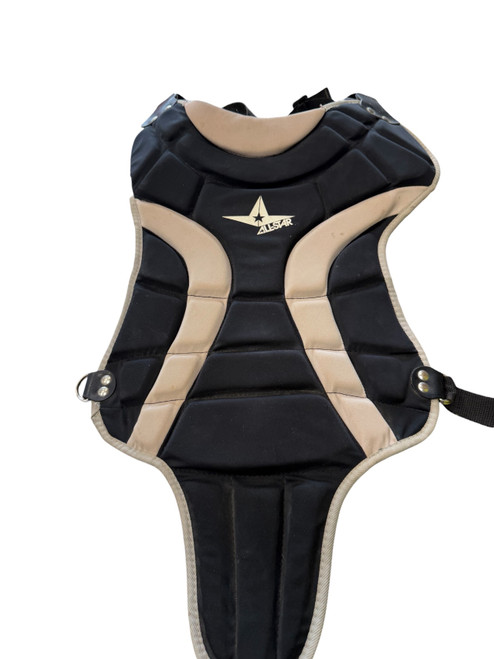 Vist Large View of Product Image Which is Used All-Star CP912LS Catchers Chest Protector Black Junior