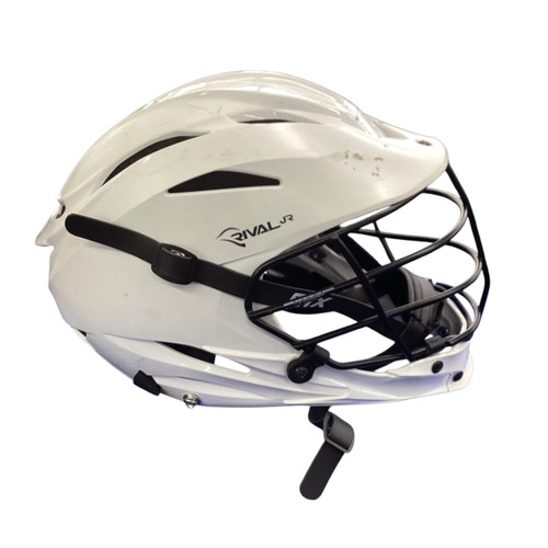 Vist Large View of Product Image Which is Used STX RIVAL JR Lacrosse Helmet White SM