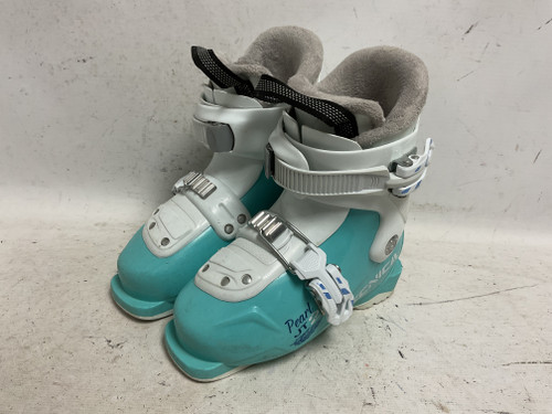 Vist Large View of Product Image Which is Used Tecnica JT2 PEARL Girls DH Ski Boot Carolina Blue And White 190 MP - Y12