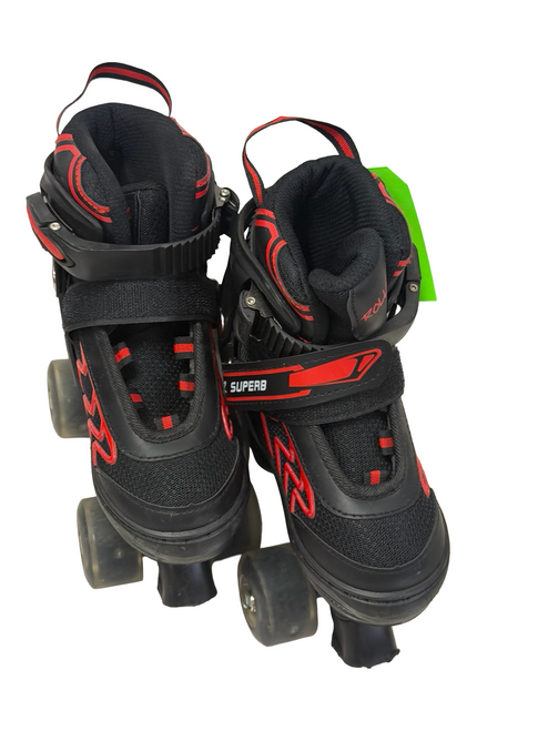 Vist Large View of Product Image Which is Used ROLLER SUPERB Junior Roller Skates Black Adjustable 31-34 (jr 13 - 3)