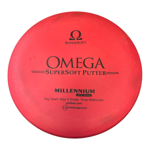 Vist Large View of Product Image Which is Used Millennium OMEGA SUPERSOFT PUTTER Disc Golf Putter Red