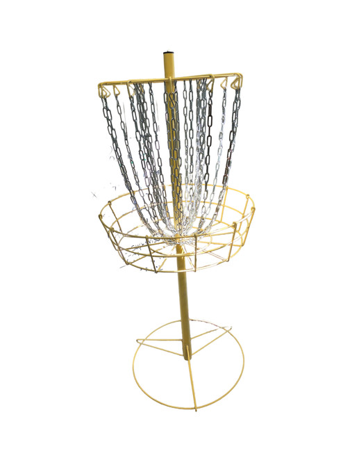 Vist Large View of Product Image Which is Used DISC GOLF GOAL Disc Golf Goal Yellow