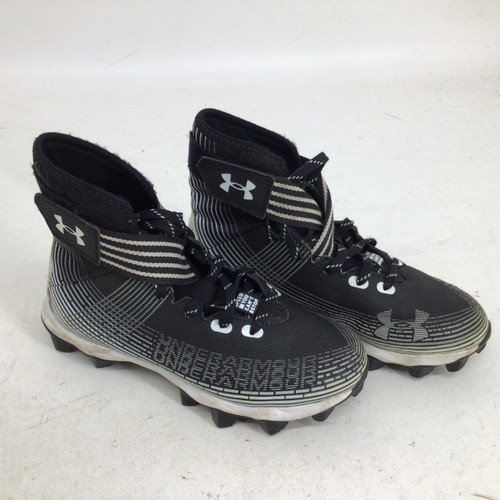 Vist Large View of Product Image Which is Used Under Armour SPOTLIGHT JR 2.5 FB CLEAT Jr FB Cleats Black Junior 02.5